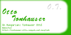 otto tonhauser business card